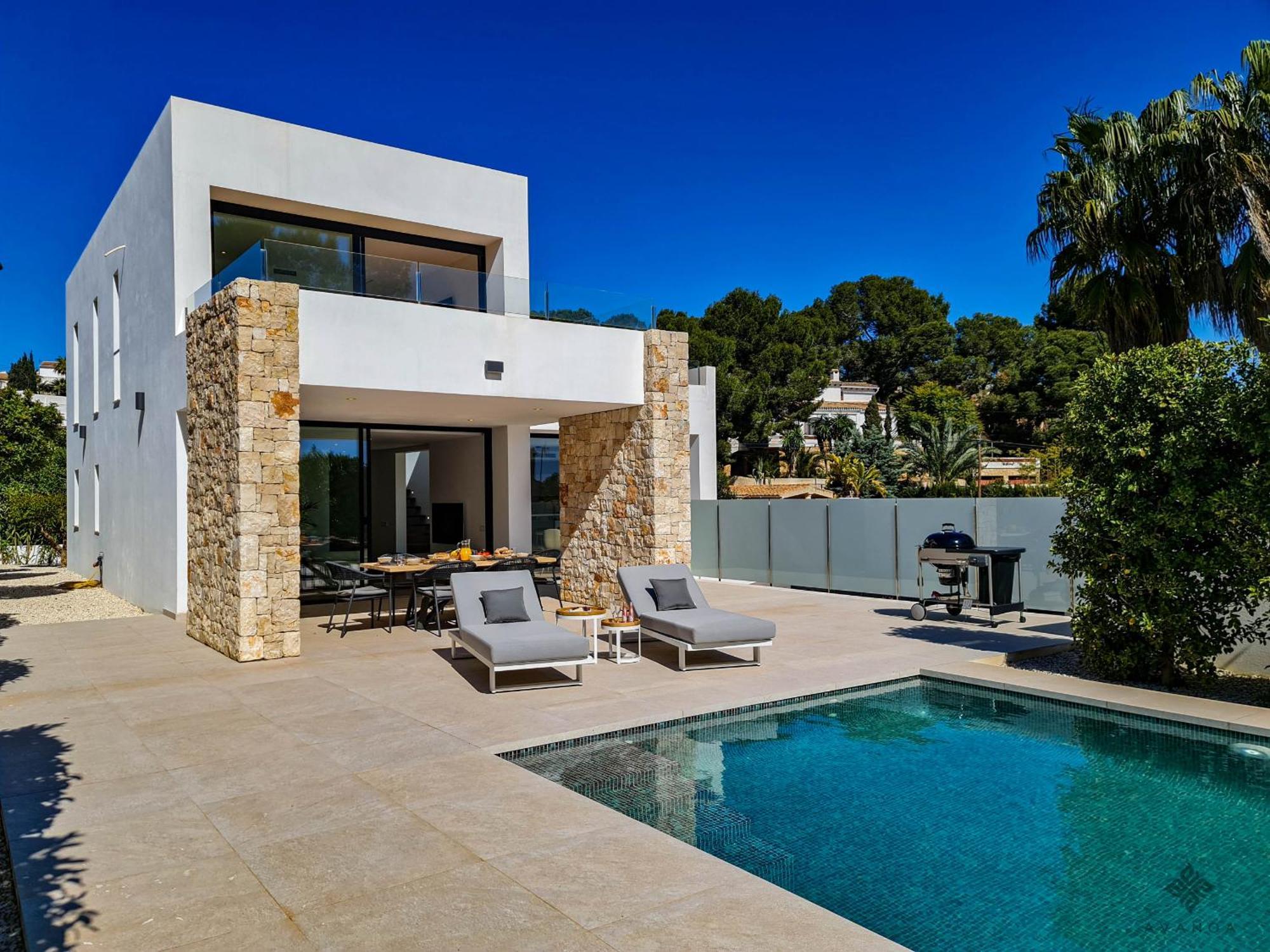 A014 - Villa moderna de lujo de nueva construcción a 1km de Playa Fustera Benissa Exterior foto