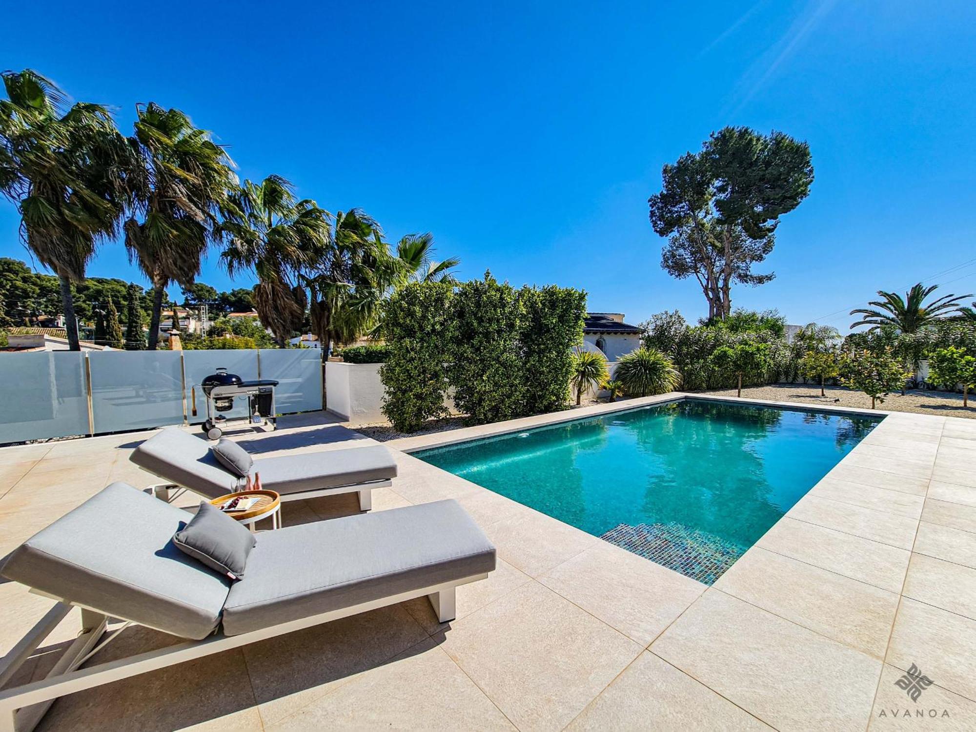 A014 - Villa moderna de lujo de nueva construcción a 1km de Playa Fustera Benissa Exterior foto